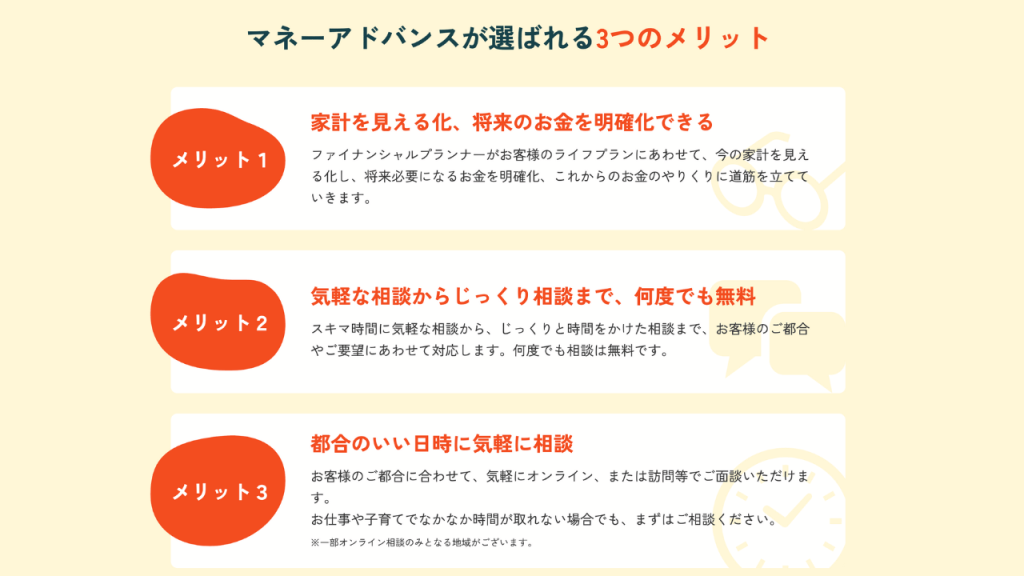 マネーアドバンスが選ばれる3つのメリット